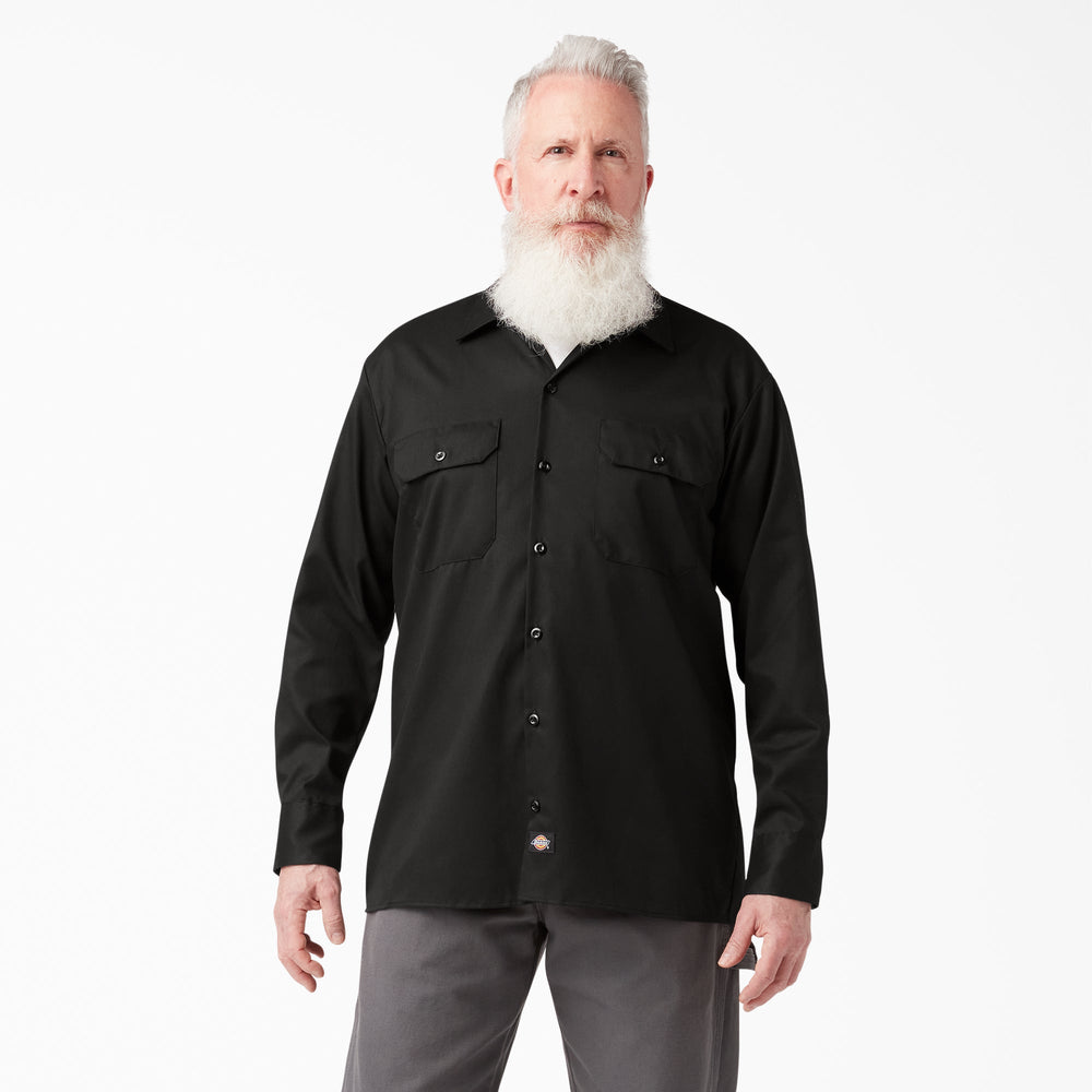 FLEX Relaxed Fit Long Sleeve Work Shirt-Men|Dickies