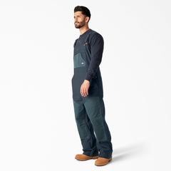 Waxed Canvas Double Front Bib Overalls-Men|Dickies