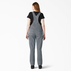 Women's Hickory Stripe Boyfriend Fit Bib Overalls-Women|Dickies