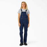 Women's Straight Fit Denim Double Front Bib Overalls-Women|Dickies