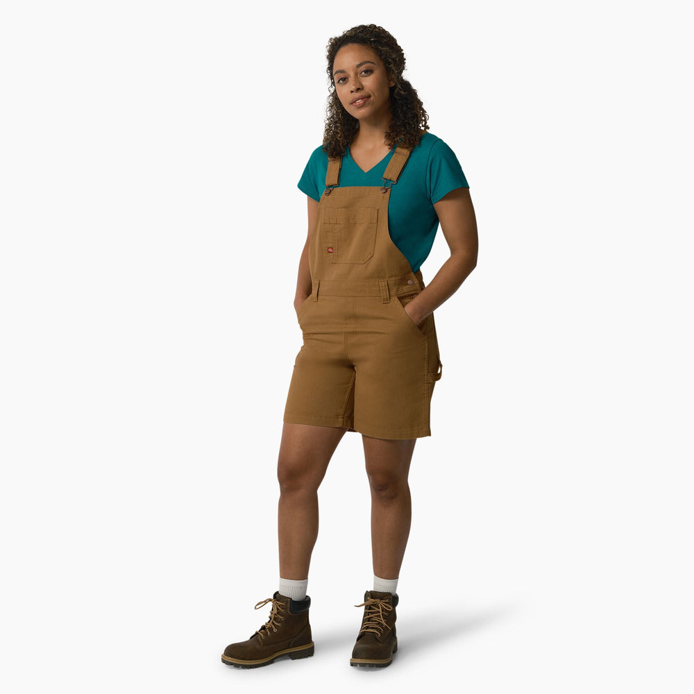 Women's Relaxed Fit Bib Shortalls, 7"-Women|Sale|Dickies