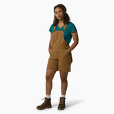 Women's Relaxed Fit Bib Shortalls, 7"-Women|Sale|Dickies
