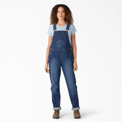 Women's Denim Boyfriend Fit Bib Overalls-Women|Dickies