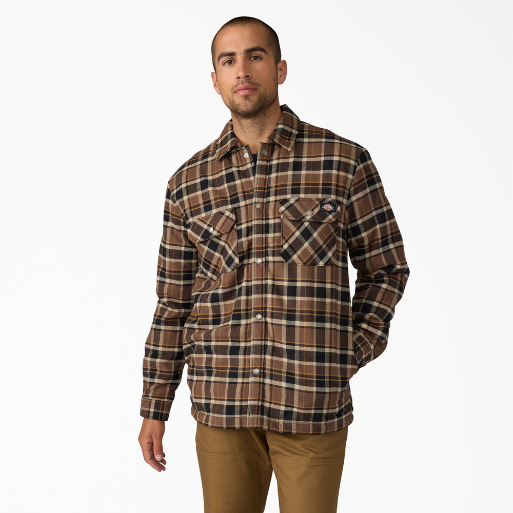 Water Repellent Fleece-Lined Flannel Shirt Jacket-Men|Sale|Dickies
