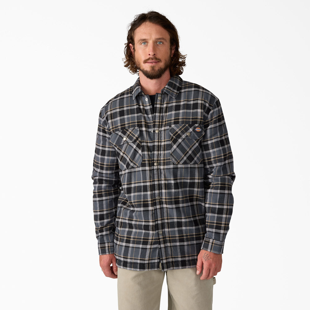 Water Repellent Fleece-Lined Flannel Shirt Jacket-Men|Sale|Dickies
