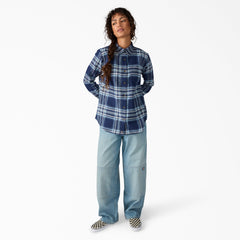 Women's Plaid Flannel Long Sleeve Shirt-Sale|Dickies