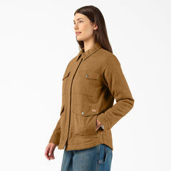 Women’s Fleece Lined Flannel Chore Coat-Sale|Dickies