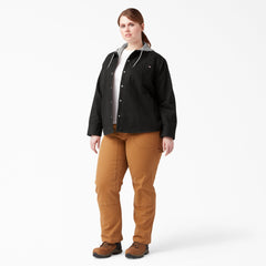 Women's Plus Duck Hooded Shirt Jacket-Women|Dickies