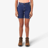 Women’s Relaxed Fit Denim Carpenter Shorts, 7"-Women|Dickies