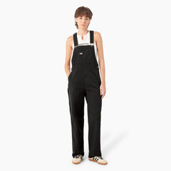Women’s Pinstripe Service Bib Overalls-Sale|Dickies