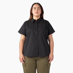 Women’s Plus Button-Up Shirt-Women|Dickies