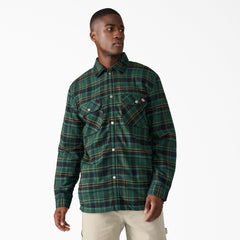 Water Repellent Fleece-Lined Flannel Shirt Jacket-Men|Sale|Dickies