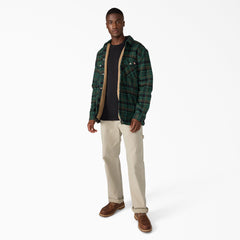 Water Repellent Fleece-Lined Flannel Shirt Jacket-Men|Sale|Dickies
