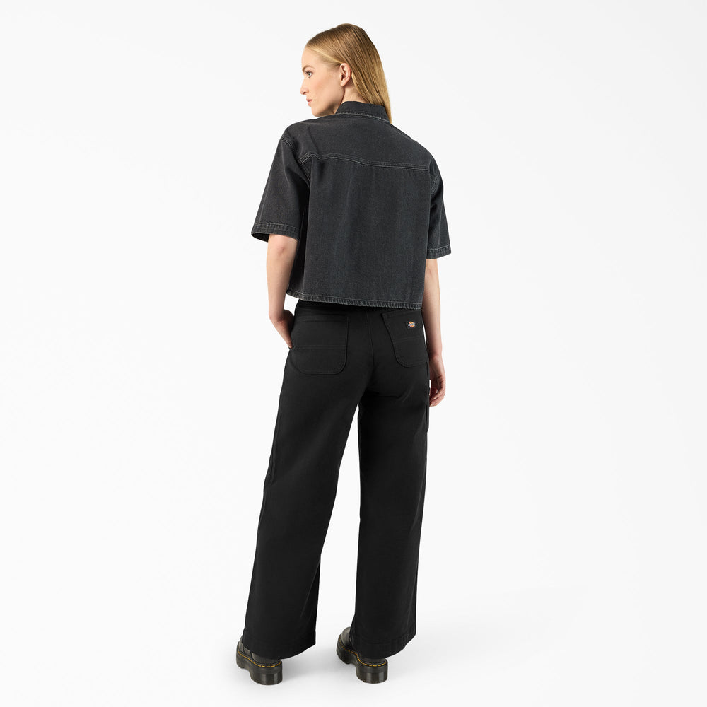 Women's Cropped Denim Work Shirt-Women|Sale|Dickies