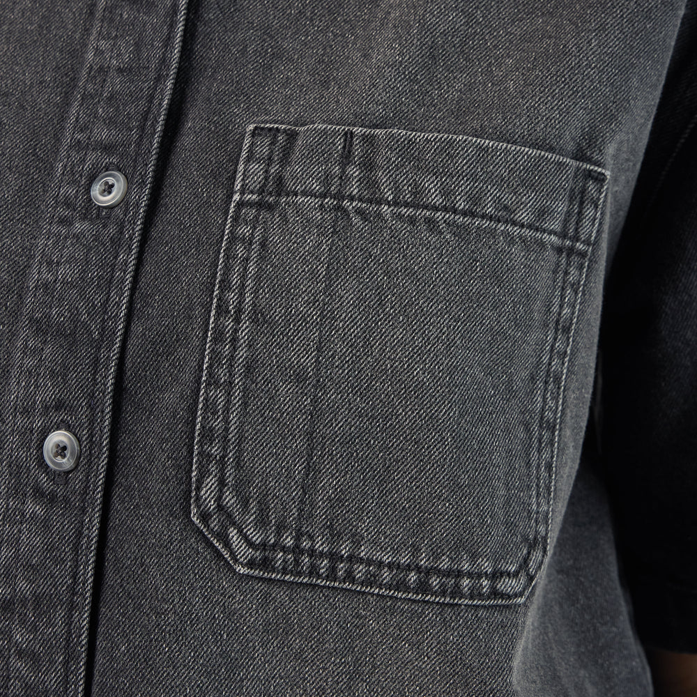 Women's Cropped Denim Work Shirt-Women|Sale|Dickies