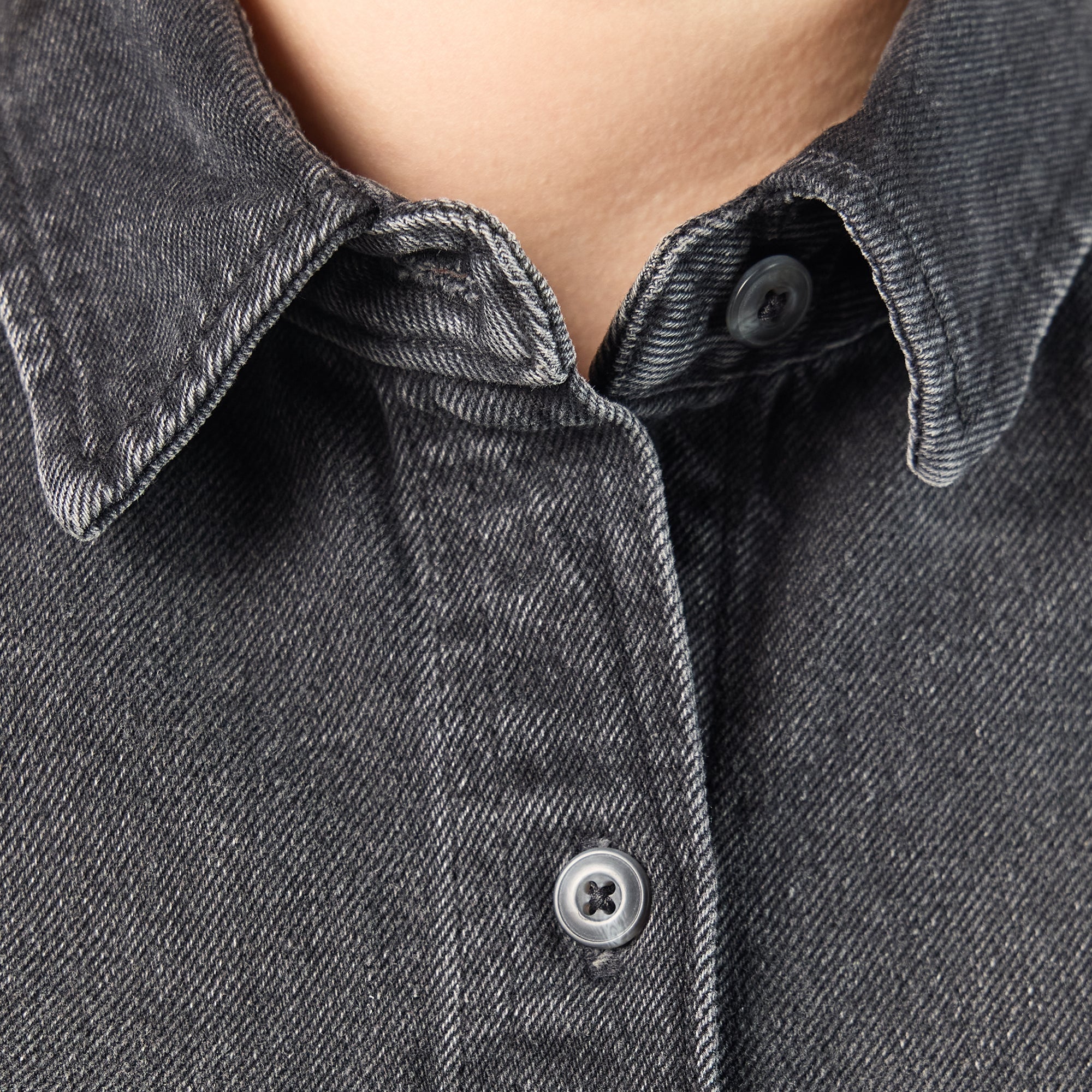 Women's Cropped Denim Work Shirt-Women|Sale|Dickies
