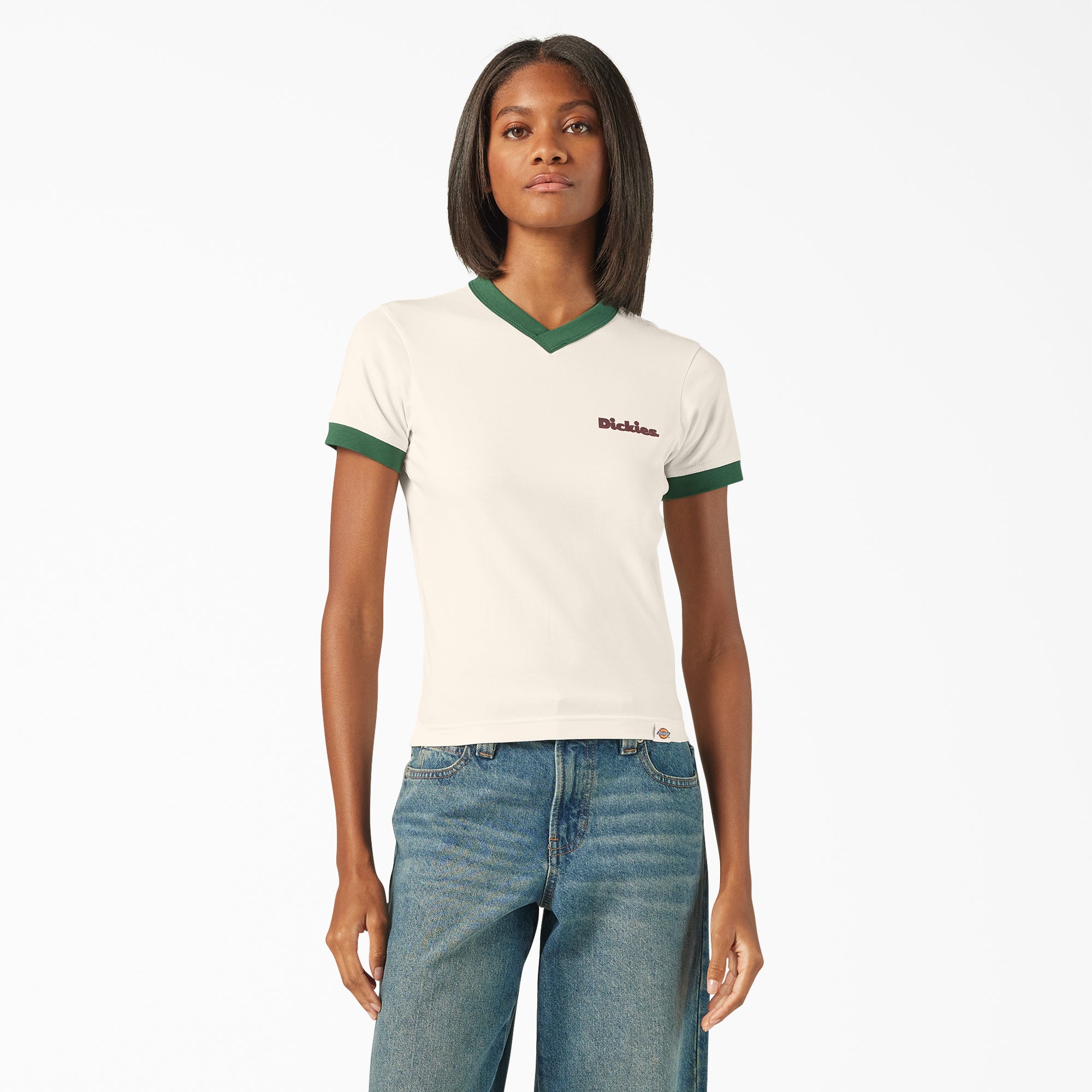 Women’s Slayden Ringer Tee-Sale|Dickies