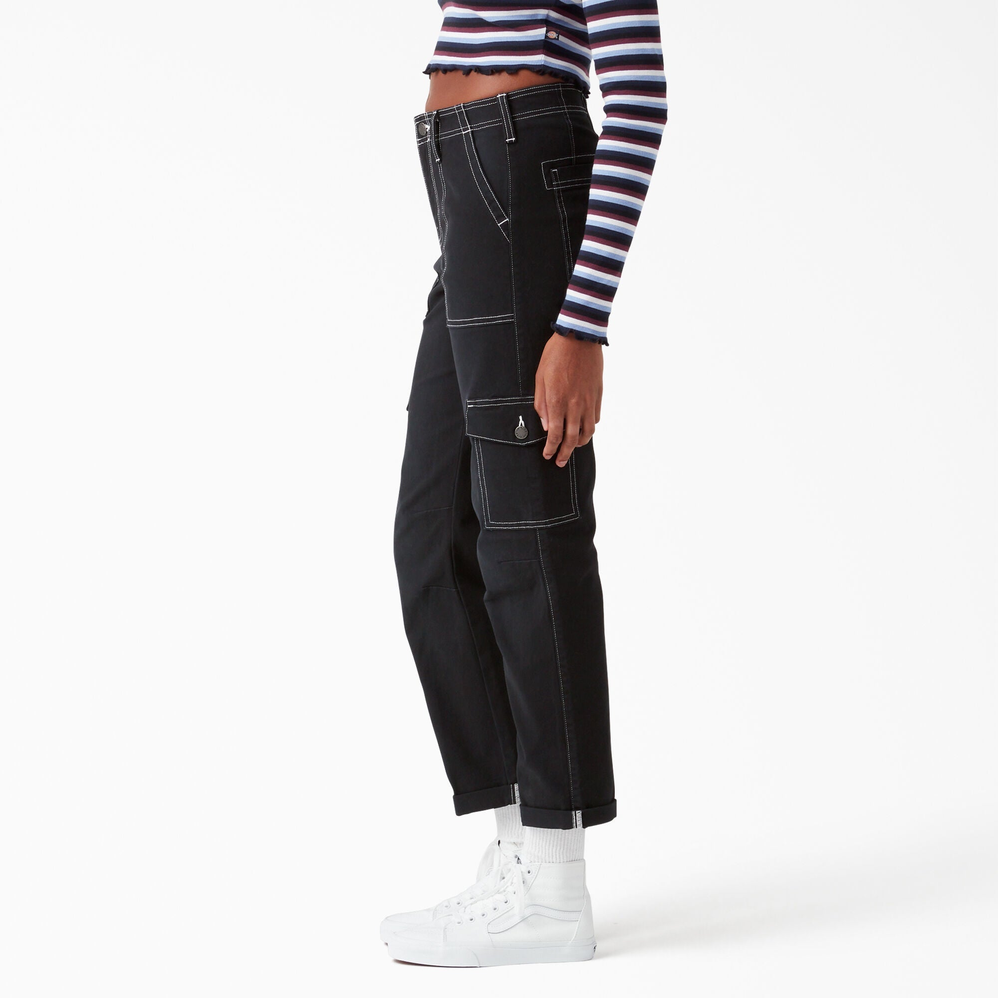 Women's Skinny Fit Cuffed Cargo Pants-Women|Dickies