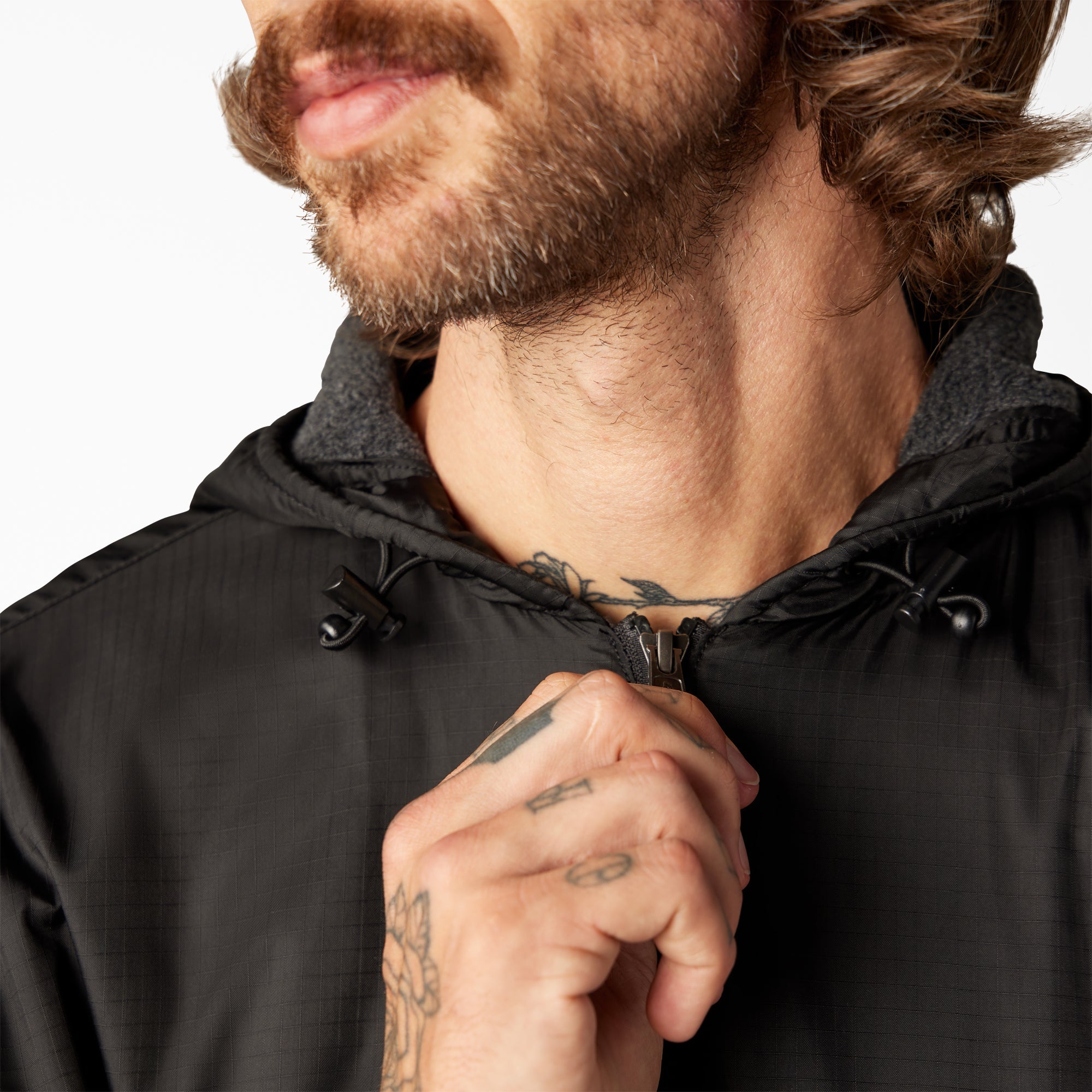 Fleece Lined Nylon Hooded Jacket-Men|Dickies