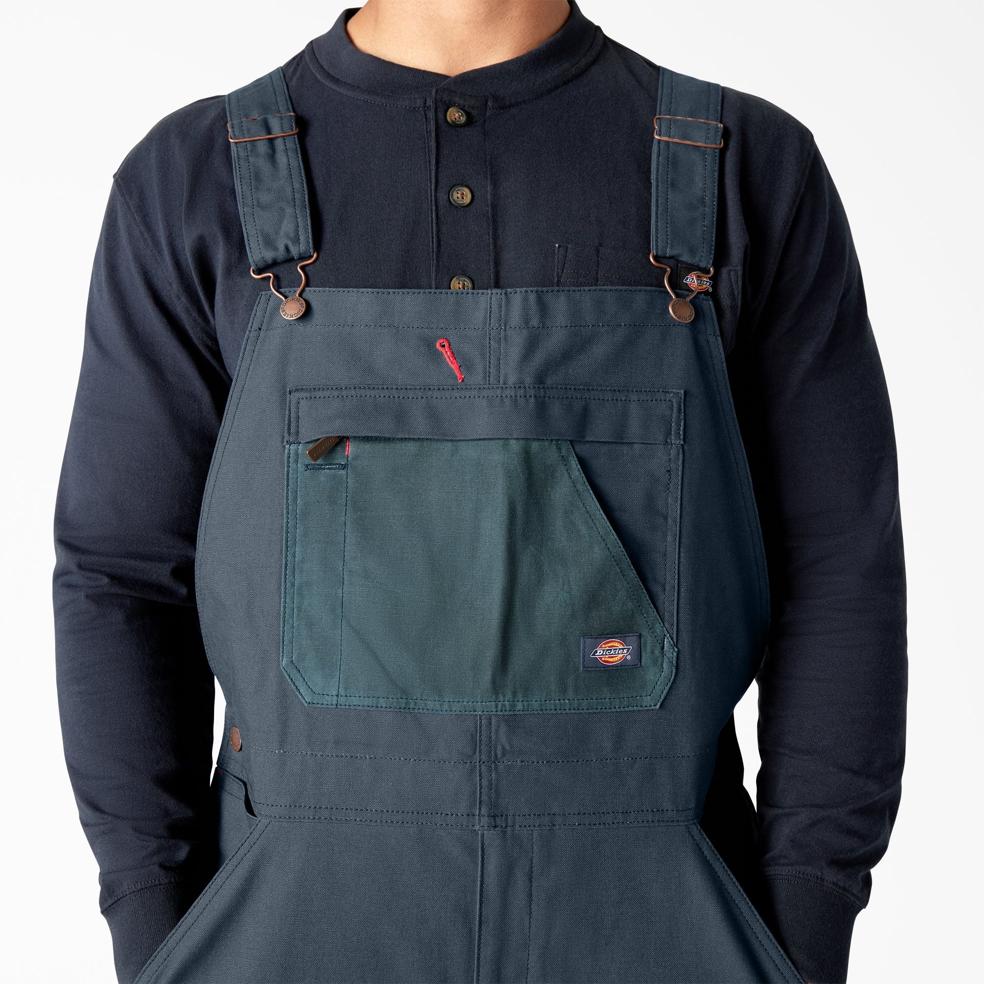 Waxed Canvas Double Front Bib Overalls-Men|Dickies