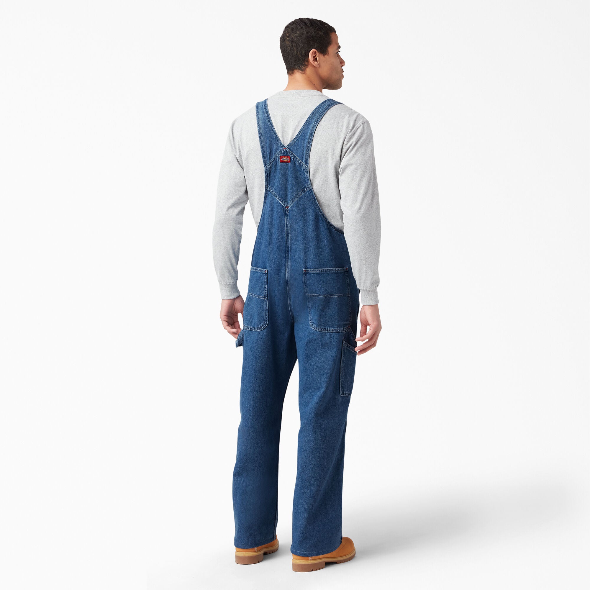 Stonewashed Indigo Bib Overalls-Men|Women|Dickies