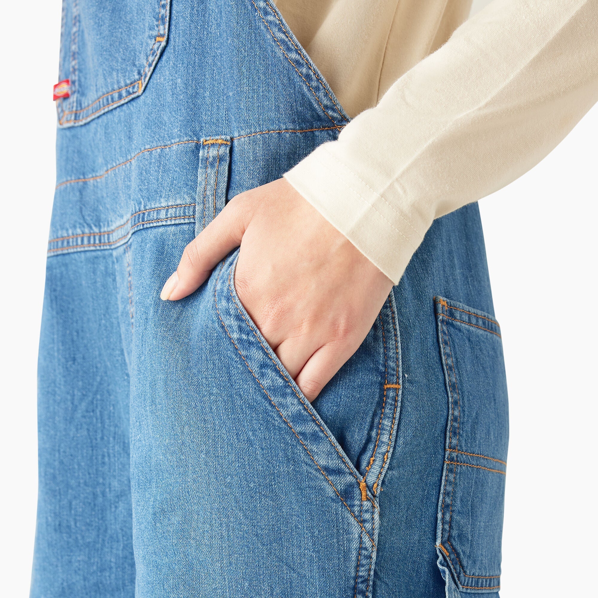 Women's Relaxed Fit Bib Shortalls, 7"-Women|Dickies
