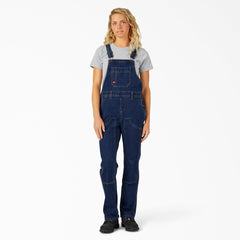 Women's Straight Fit Denim Double Front Bib Overalls-Women|Dickies