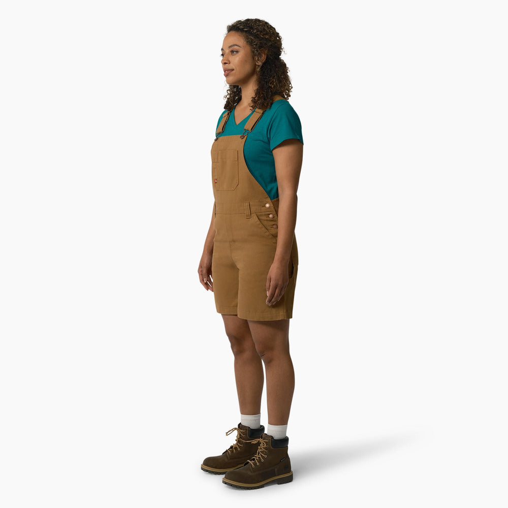Women's Relaxed Fit Bib Shortalls, 7"-Women|Sale|Dickies