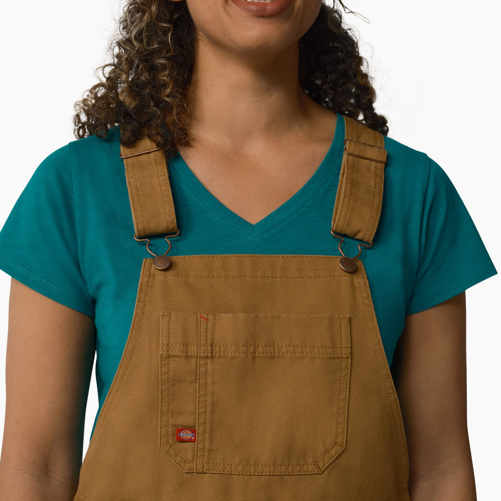 Women's Relaxed Fit Bib Shortalls, 7"-Women|Sale|Dickies