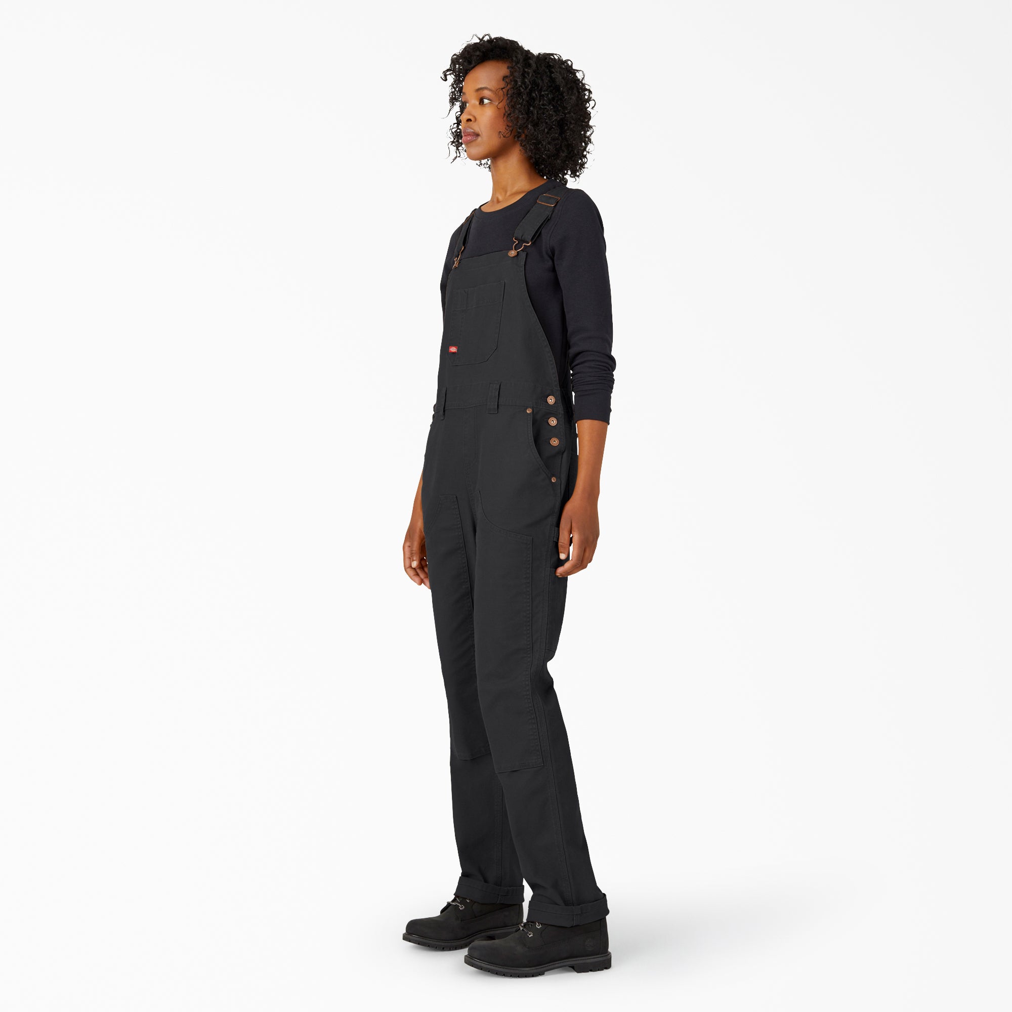Women's Straight Fit Duck Double Front Bib Overalls-Women|Dickies