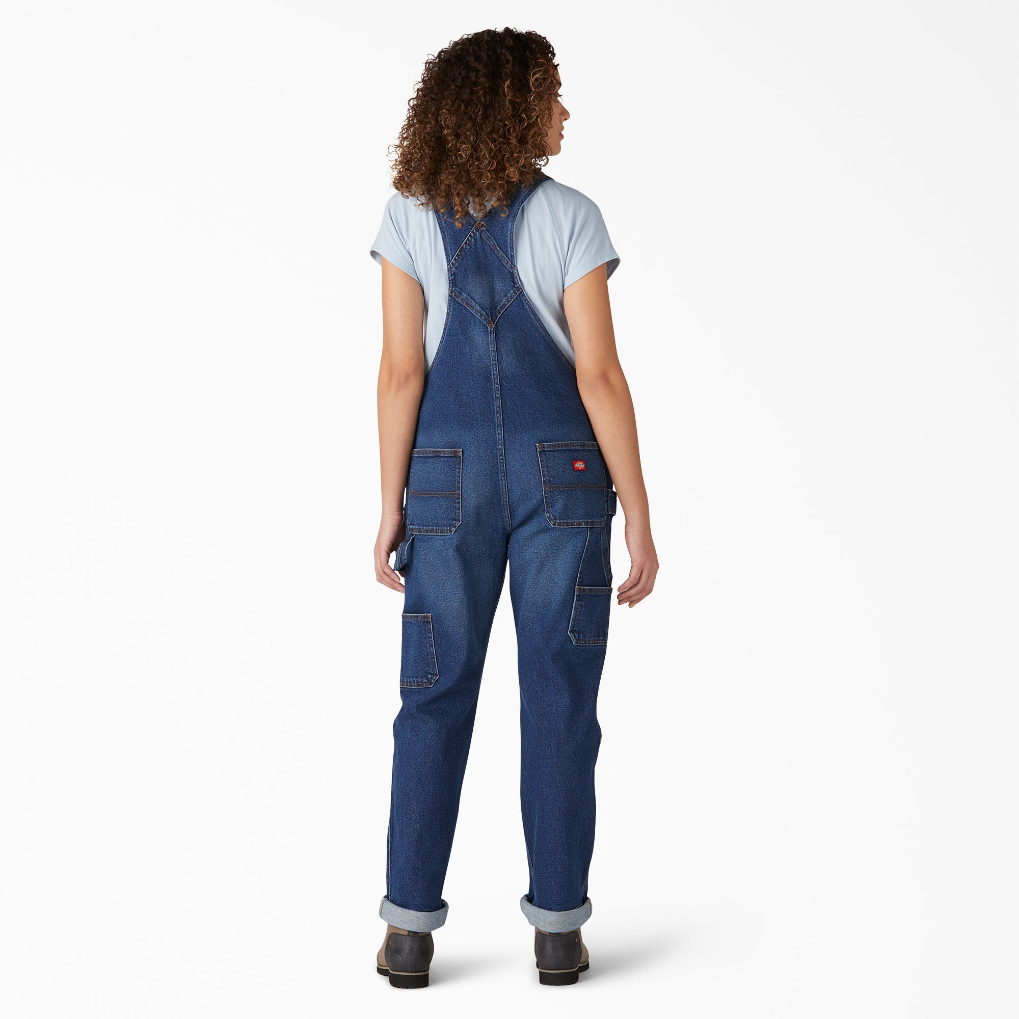 Women's Denim Boyfriend Fit Bib Overalls-Women|Dickies
