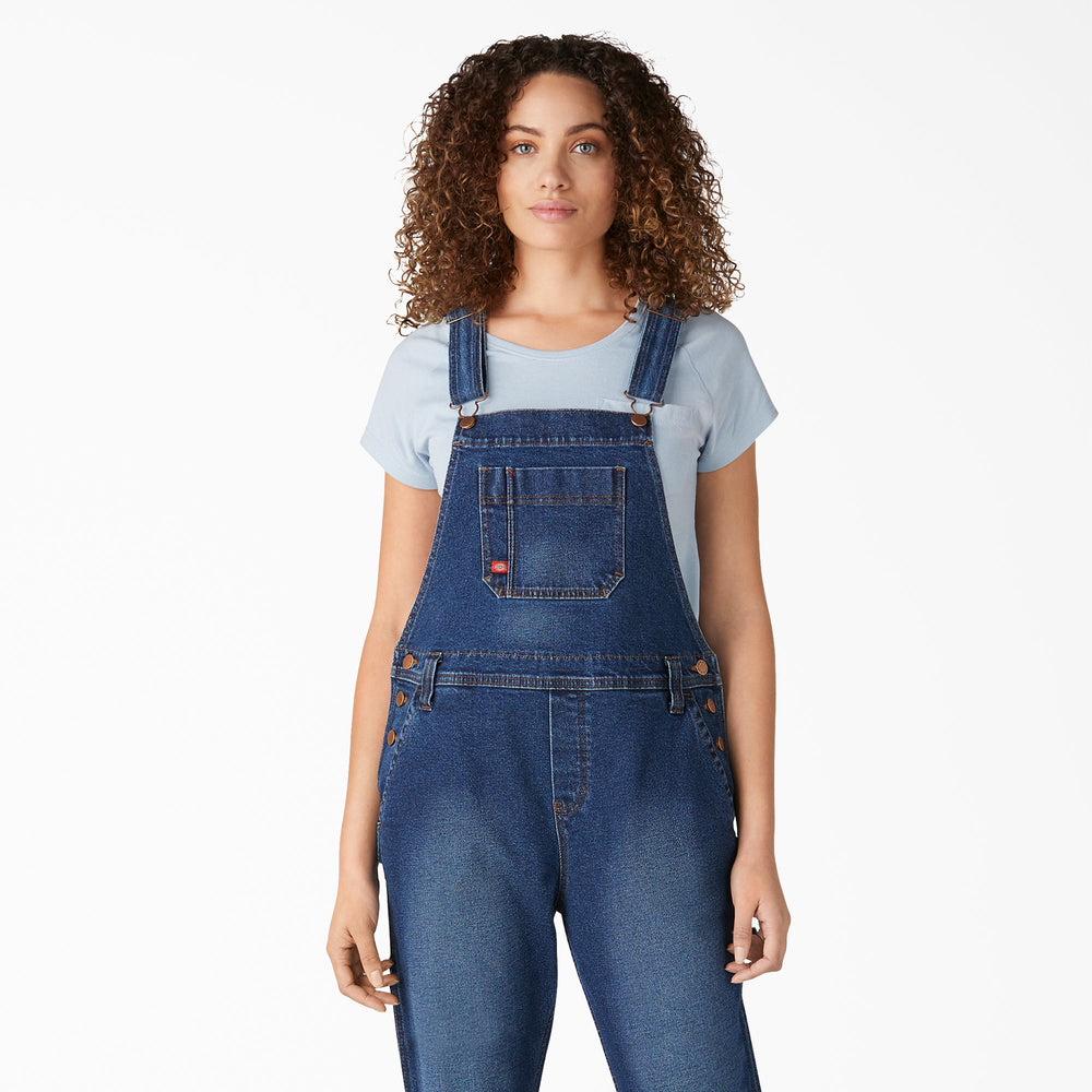 Women's Denim Boyfriend Fit Bib Overalls-Women|Dickies