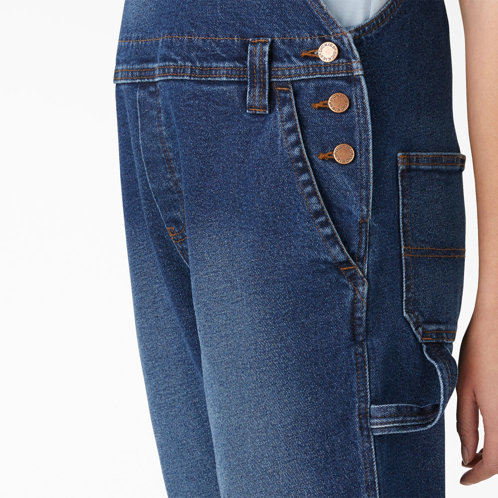 Women's Denim Boyfriend Fit Bib Overalls-Women|Dickies
