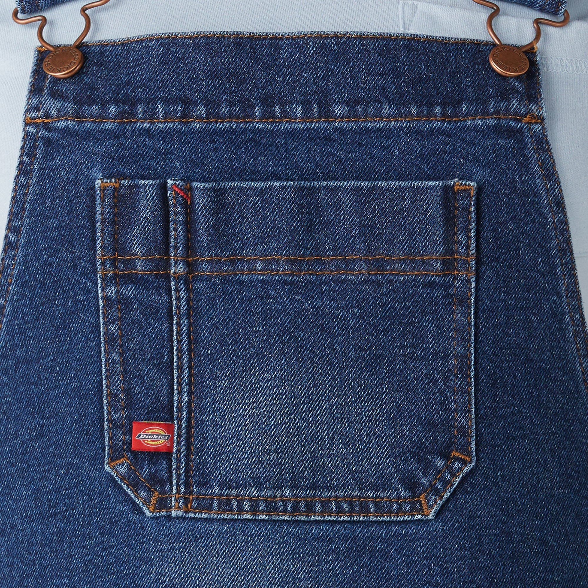 Women's Denim Boyfriend Fit Bib Overalls-Women|Dickies