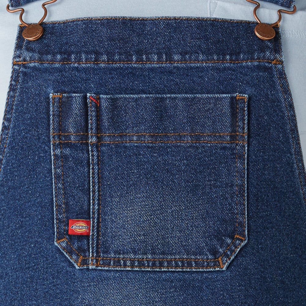 Women's Denim Boyfriend Fit Bib Overalls-Women|Dickies
