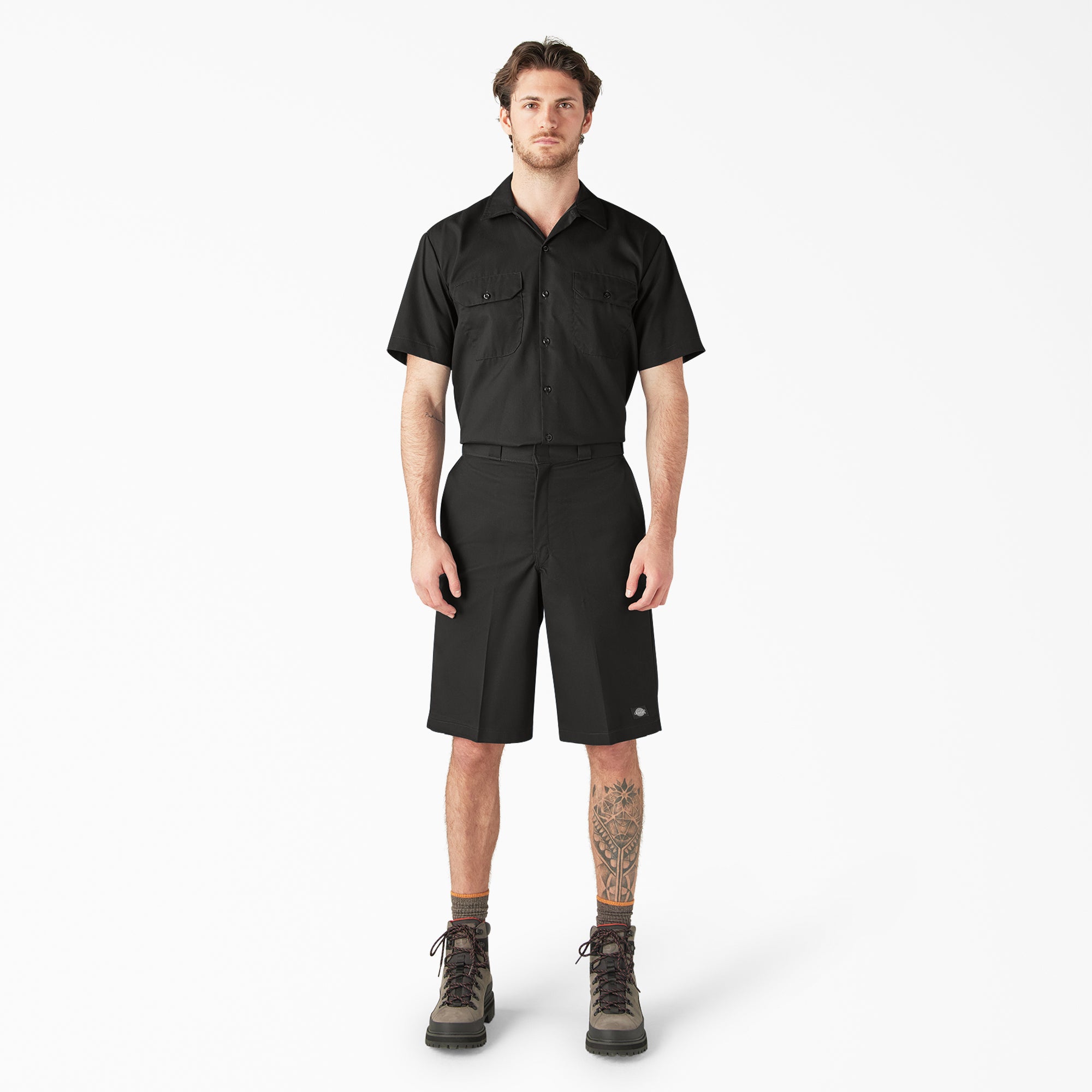 Loose Fit Flat Front Work Shorts, 13"-Men|Dickies