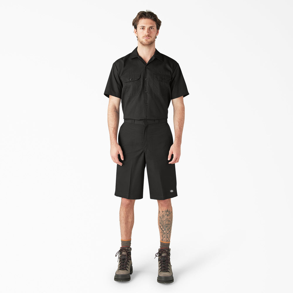 Loose Fit Flat Front Work Shorts, 13"-Men|Dickies