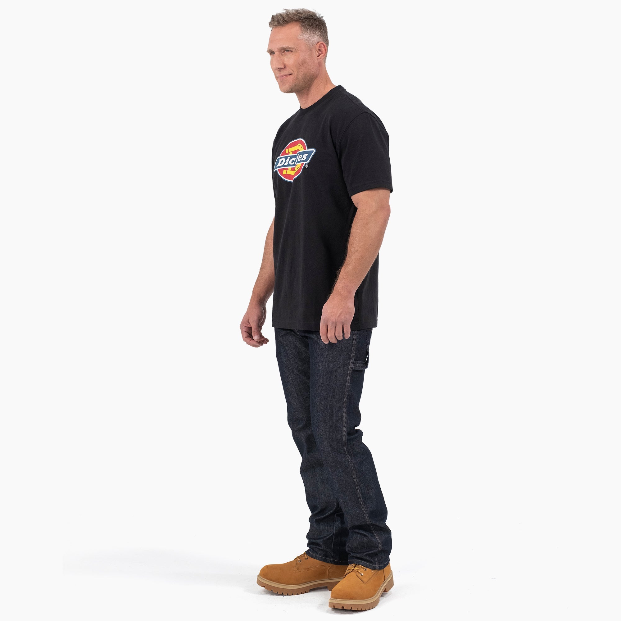 Short Sleeve Tri-Color Logo Graphic T-Shirt-Men|Dickies