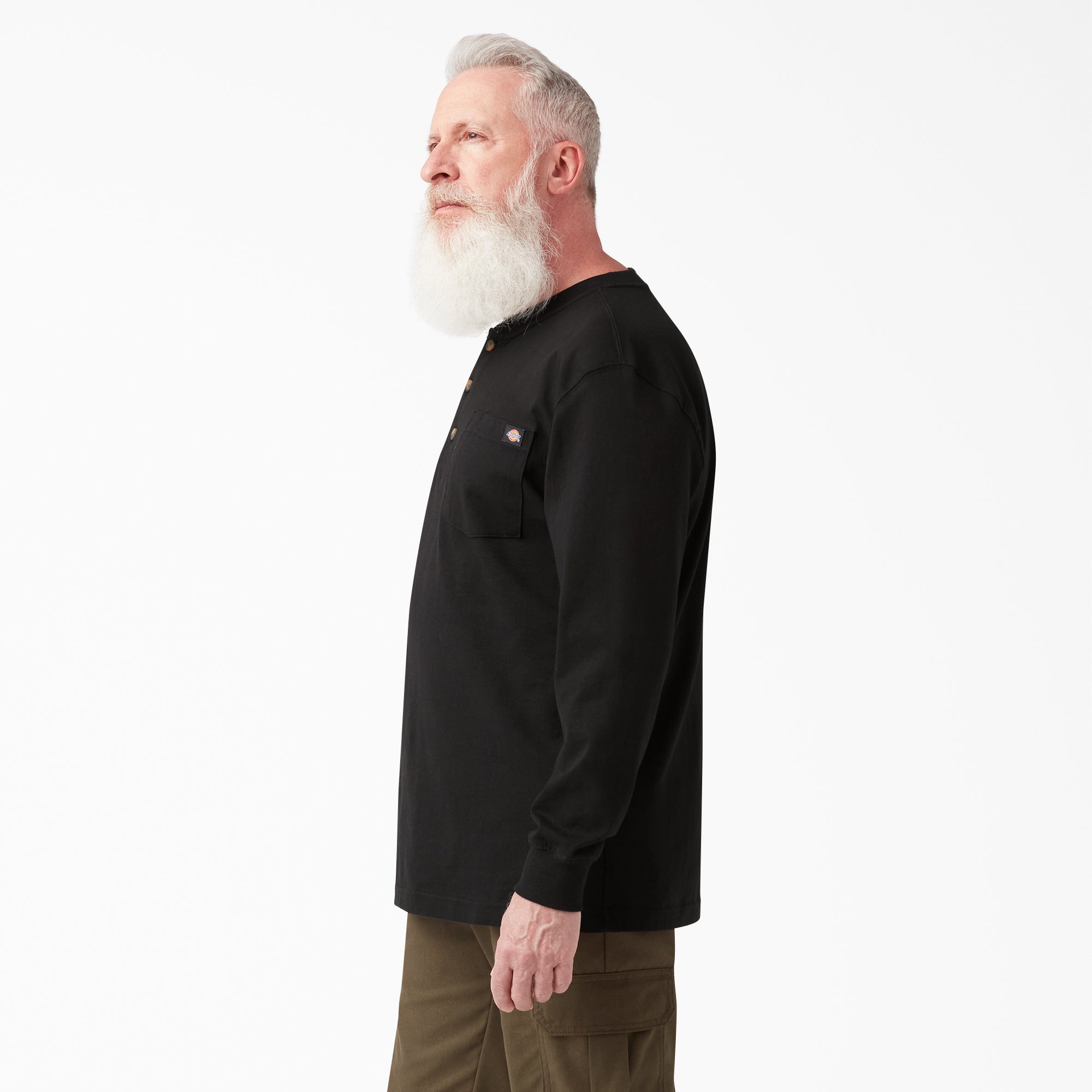 Heavyweight Long Sleeve Henley T-Shirt-Men|Dickies
