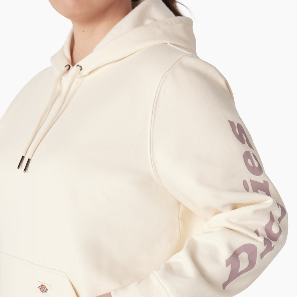 Women's Plus Water Repellent Sleeve Logo Hoodie-Women|Dickies