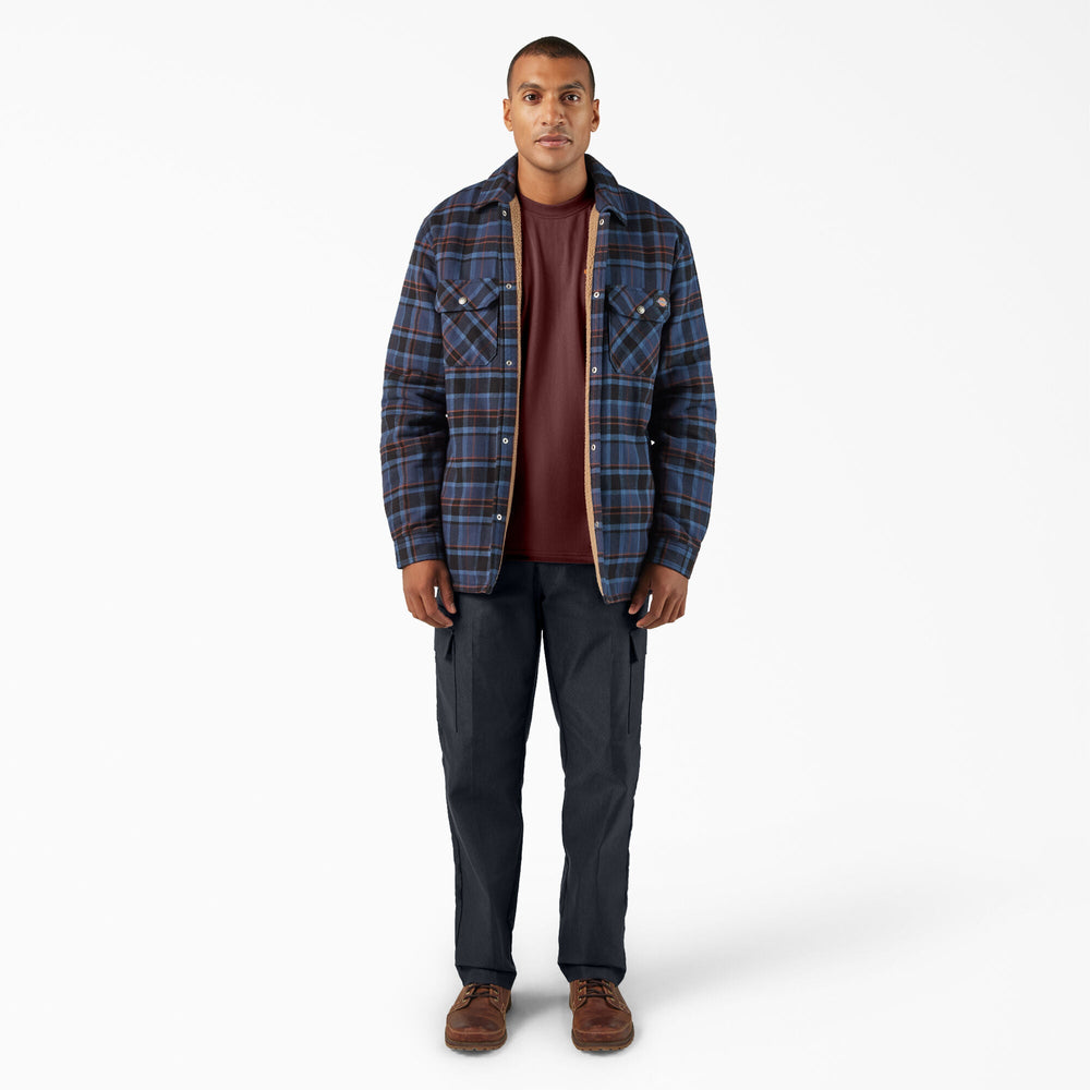 Water Repellent Fleece-Lined Flannel Shirt Jacket-Men|Sale|Dickies