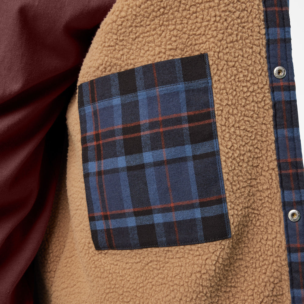 Water Repellent Fleece-Lined Flannel Shirt Jacket-Men|Sale|Dickies
