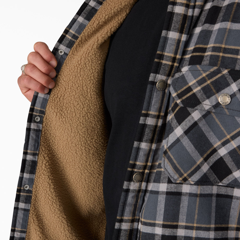Water Repellent Fleece-Lined Flannel Shirt Jacket-Men|Sale|Dickies