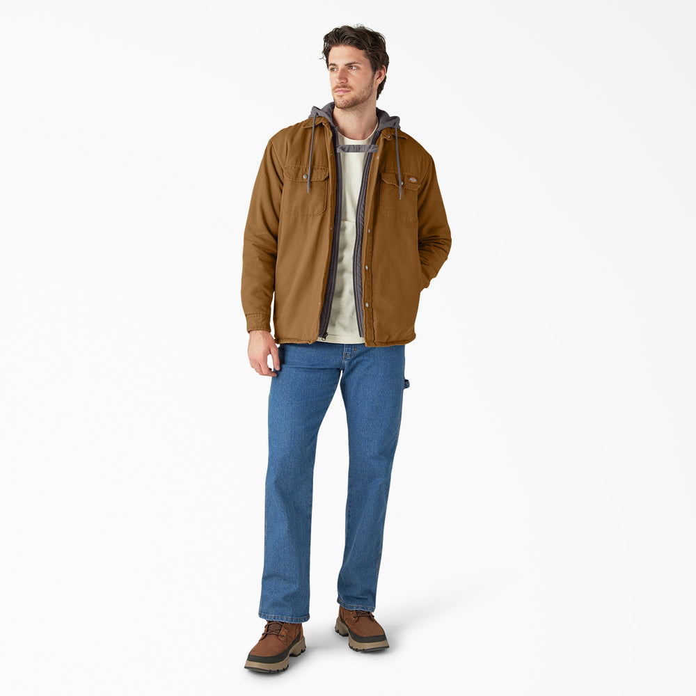 Water Repellent Duck Hooded Shirt Jacket-Sale|Dickies