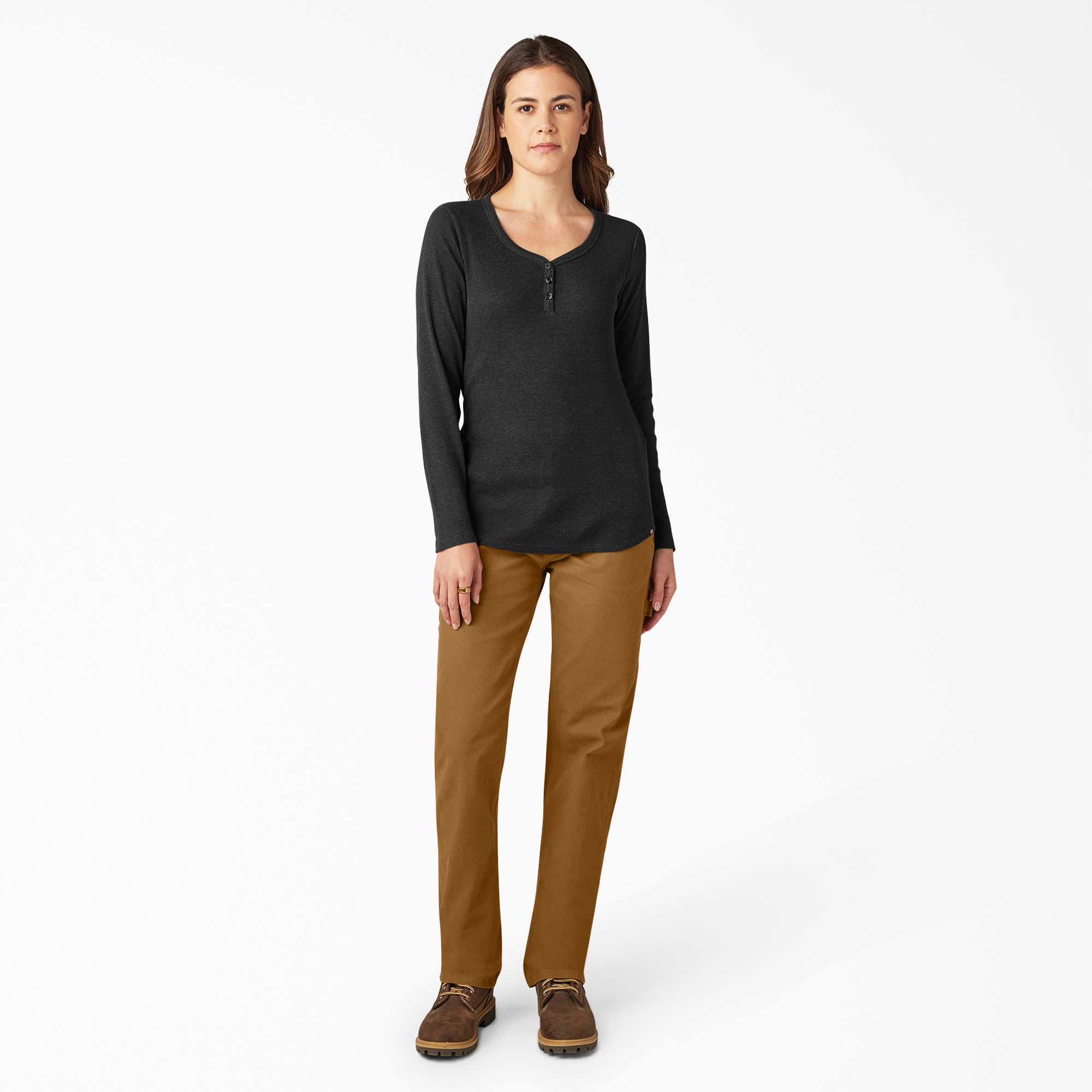 Women's Henley Long Sleeve Shirt-Women|Dickies