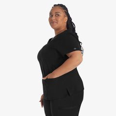 Women's EDS Essentials Mock Wrap Scrub Top-Women|Scrubs|Dickies