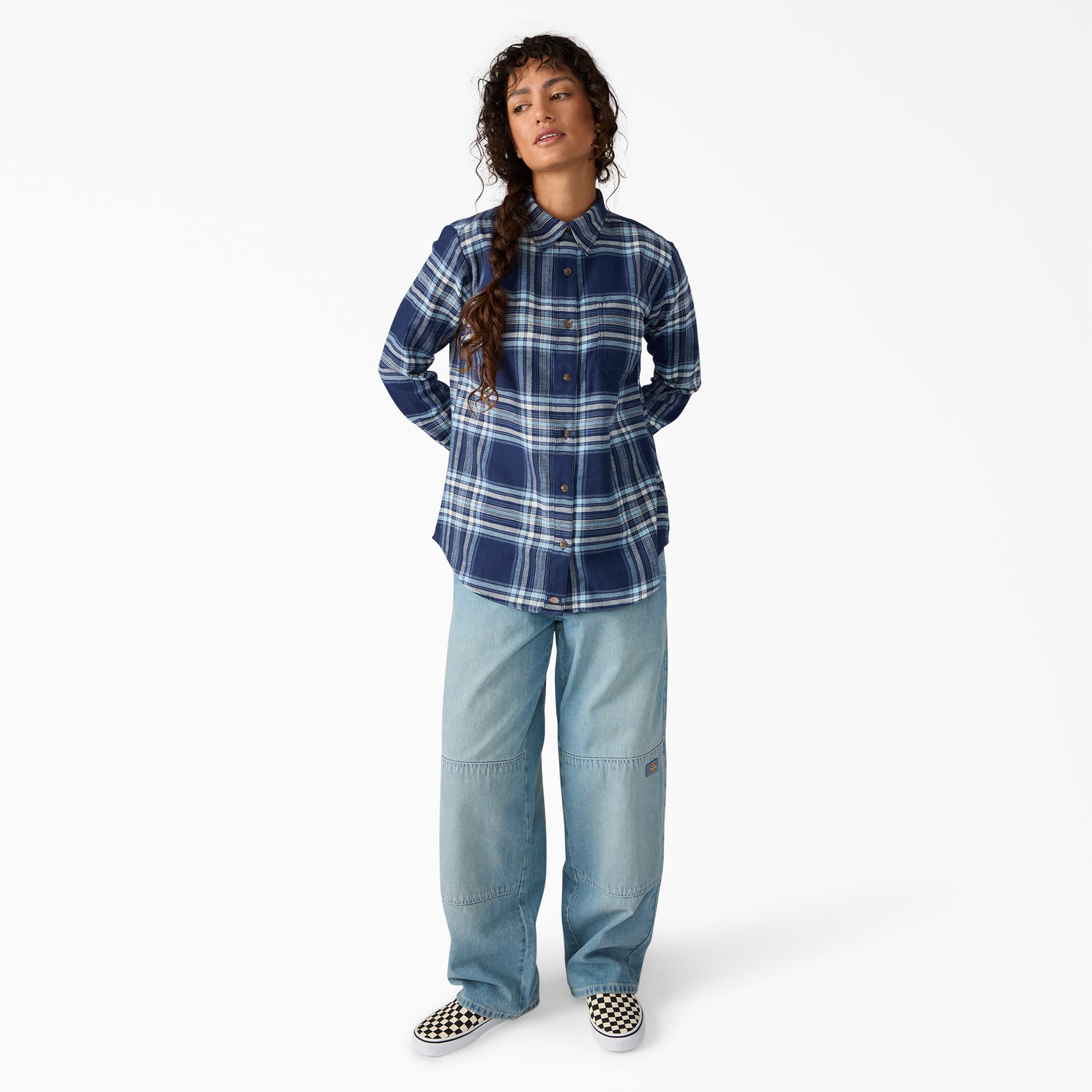 Women's Plaid Flannel Long Sleeve Shirt-Sale|Dickies