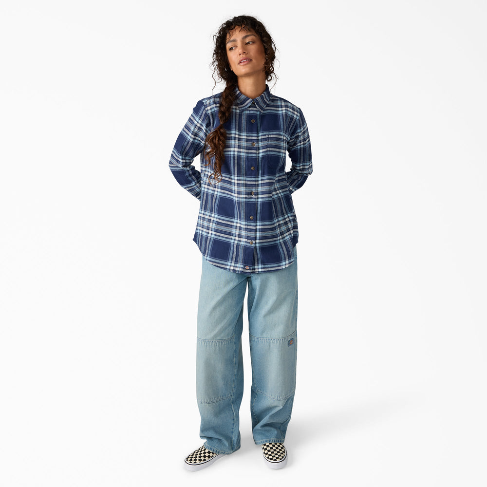 Women's Plaid Flannel Long Sleeve Shirt-Sale|Dickies