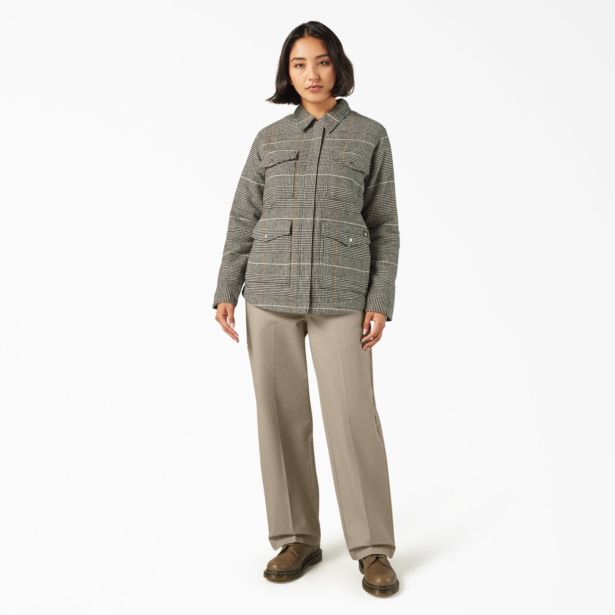 Women’s Fleece Lined Flannel Chore Coat-Women|Dickies