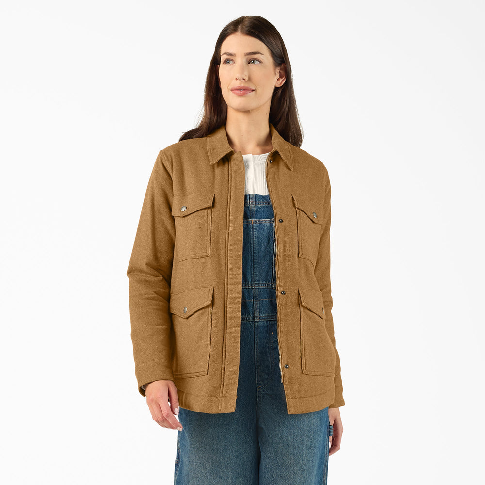 Women’s Fleece Lined Flannel Chore Coat-Sale|Dickies